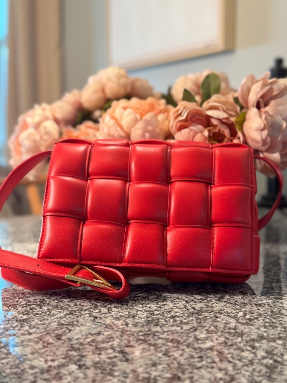 BOTTEGA VENETA Nappa Maxi Intreccio Padded Cassette Crossbody Bag Firework